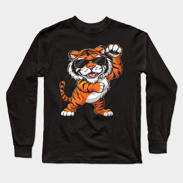 Tiger Forest Felines Long Sleeve T-Shirt by JocelynnBaxter